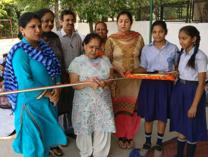 Anuradha ji inaugurating a new facility at a Chandigarh school